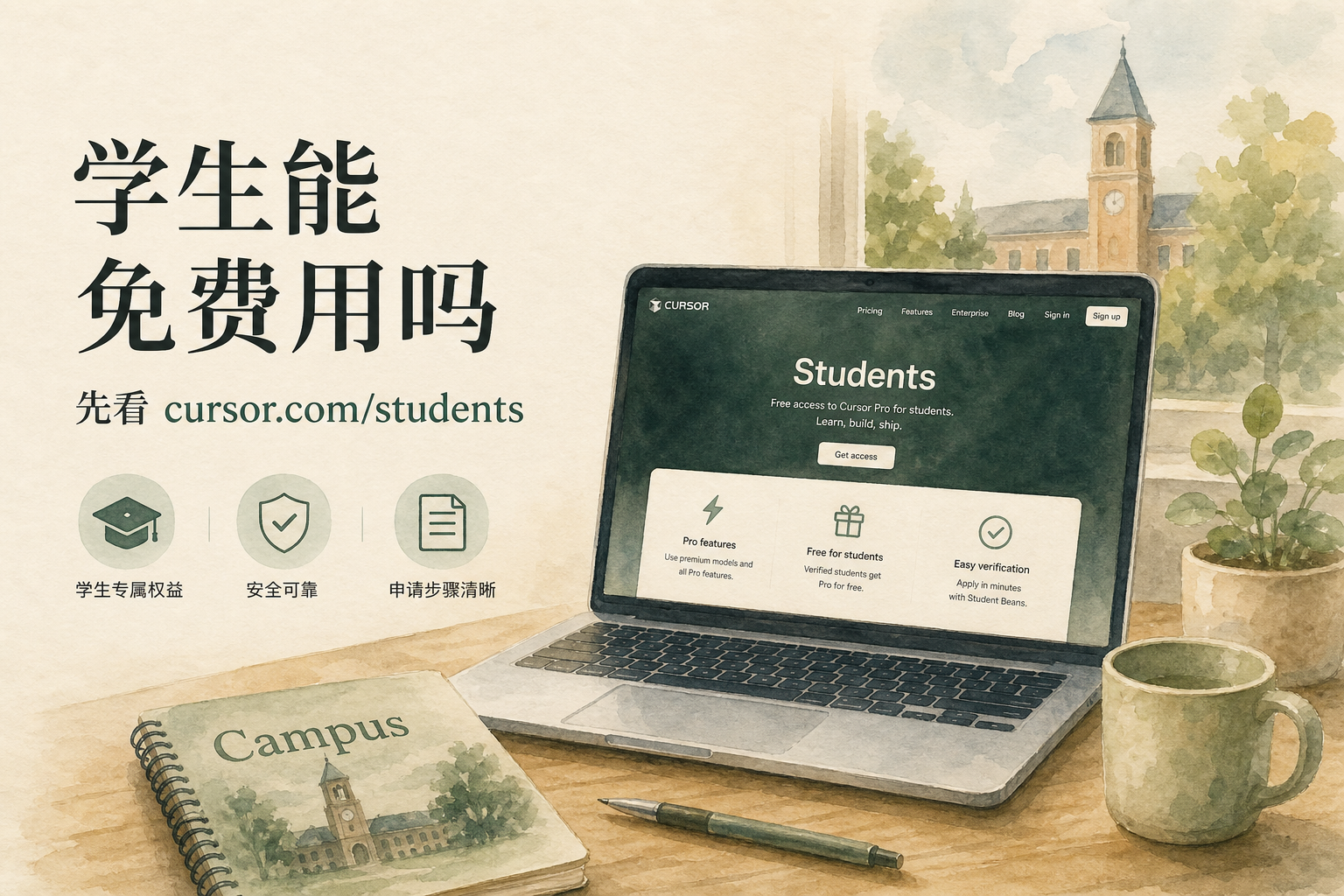 学生能免费用吗：先看 cursor.com/students