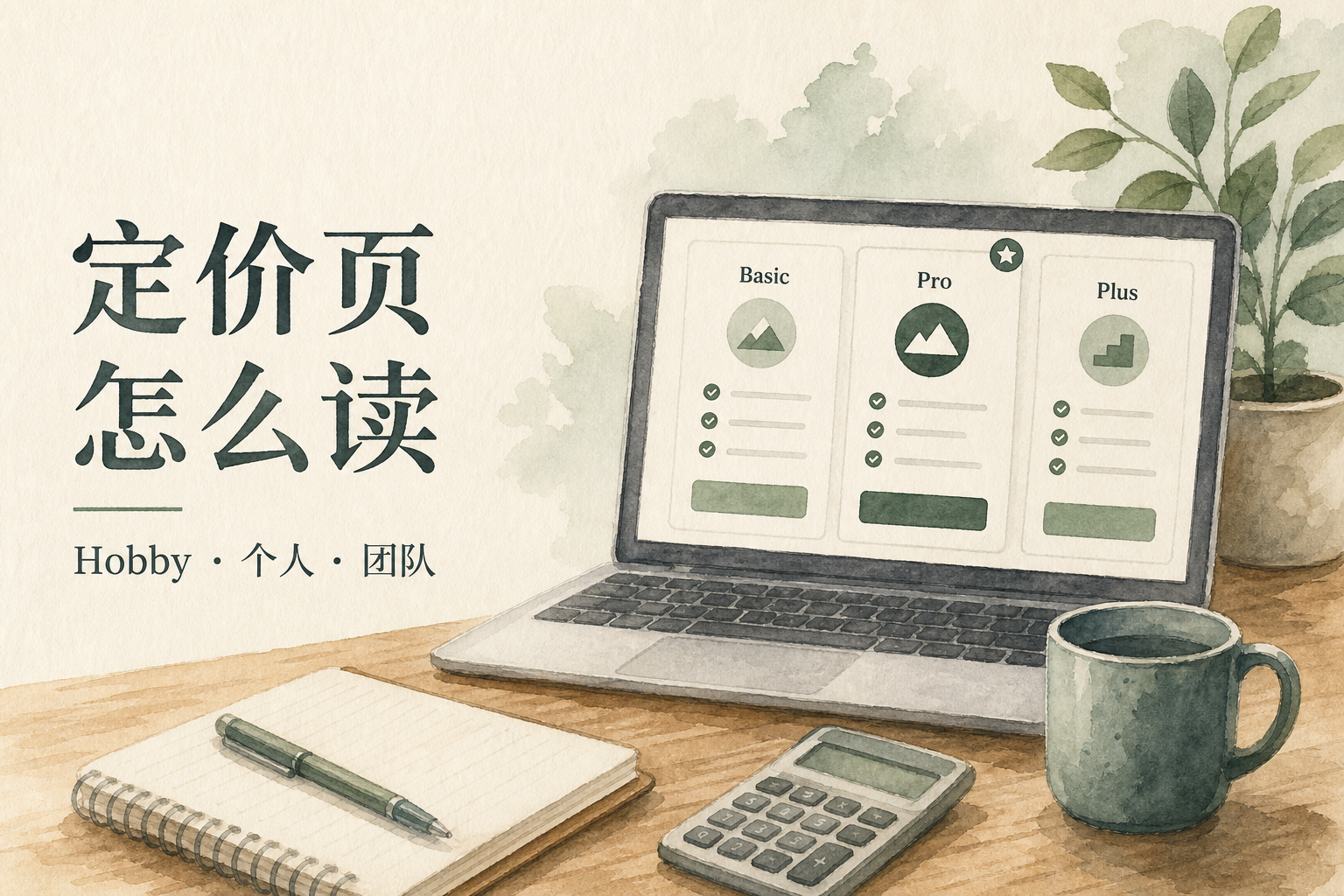 定价页怎么读：Hobby、个人、团队