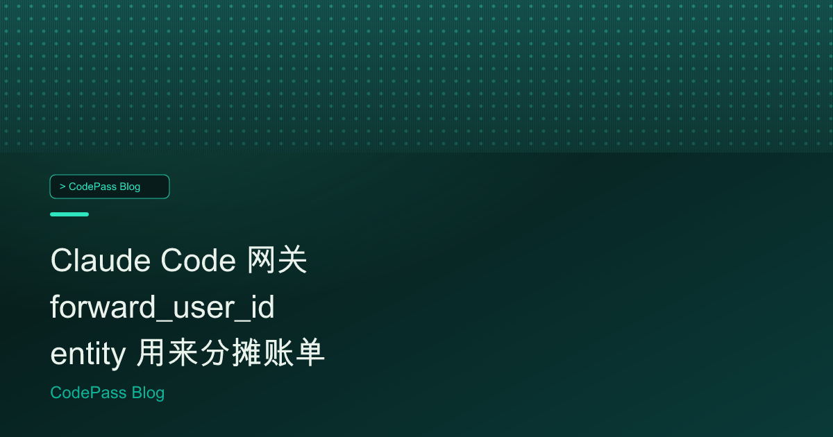 Claude Code 网关 forward_user_identity 用来分摊账单