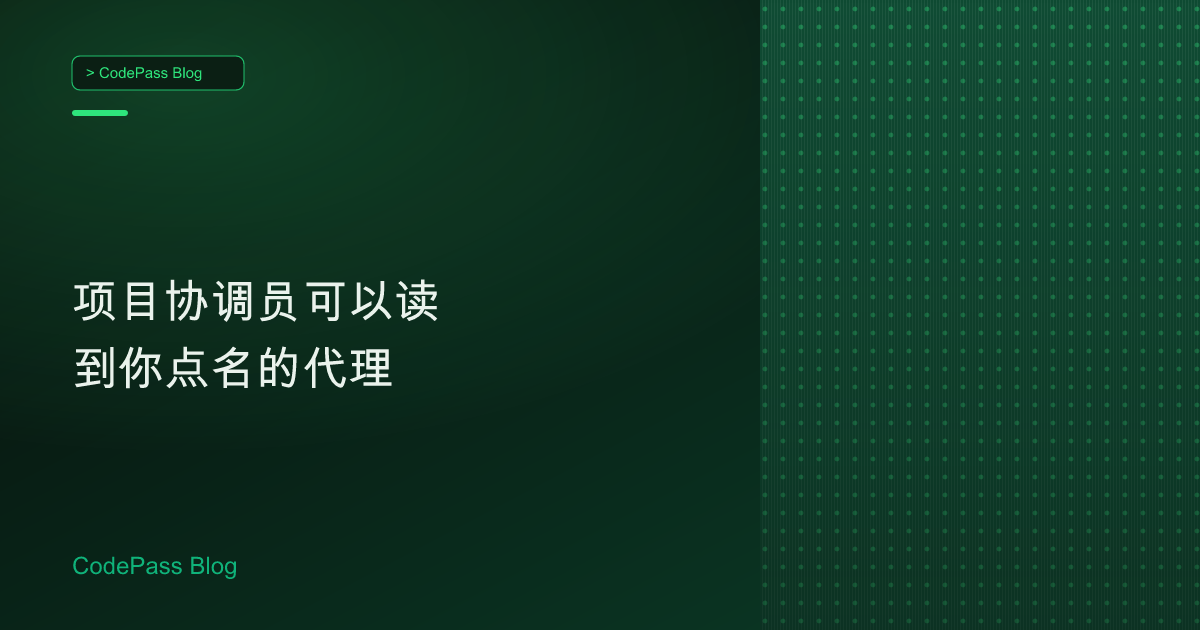 项目协调员可以读到你点名的代理