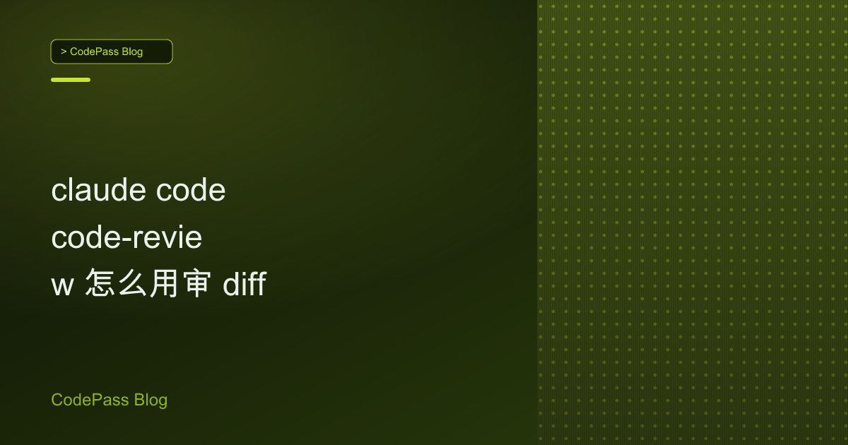 claude code code-review 怎么用审 diff