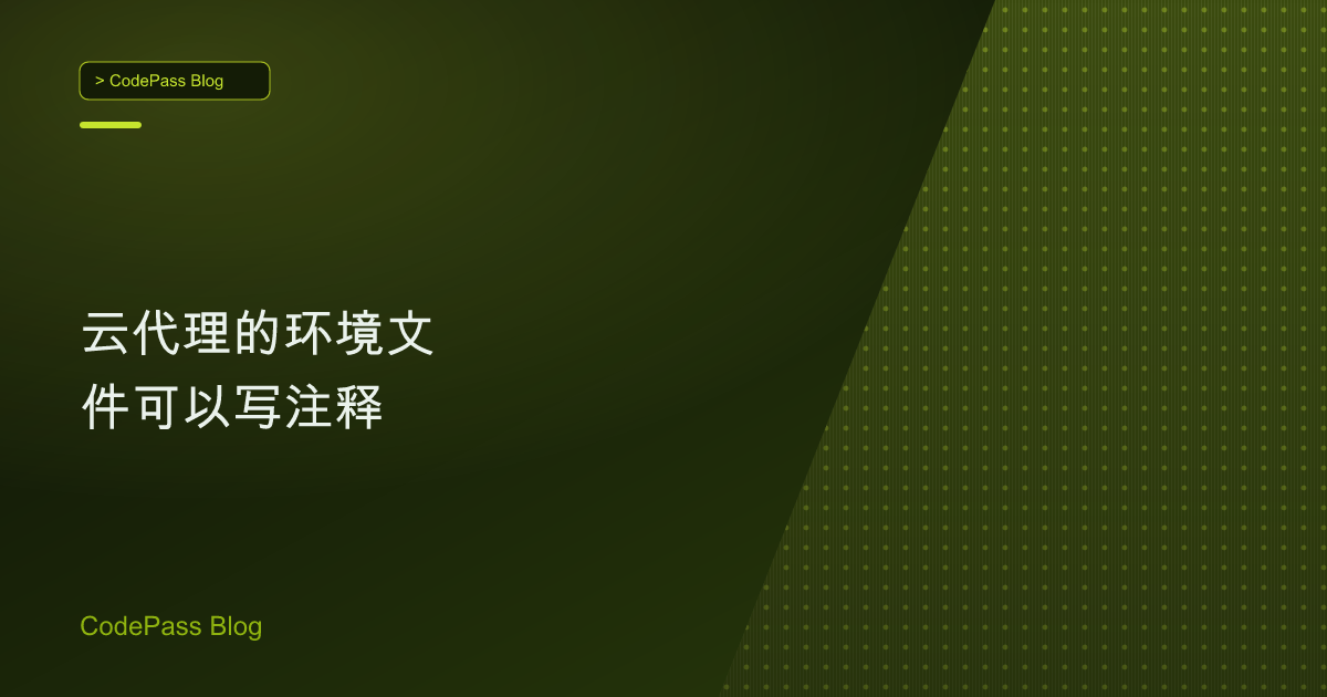 云代理的环境文件可以写注释