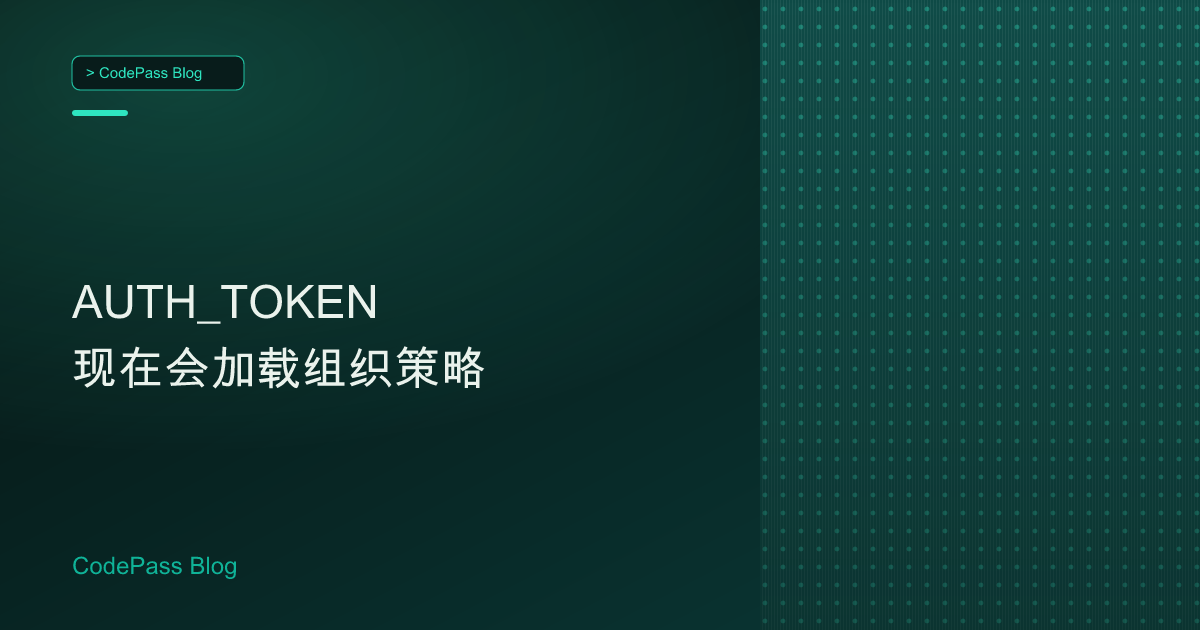 AUTH_TOKEN 现在会加载组织策略
