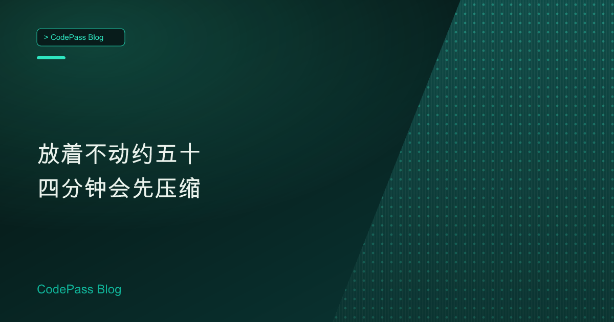 放着不动约五十四分钟会先压缩
