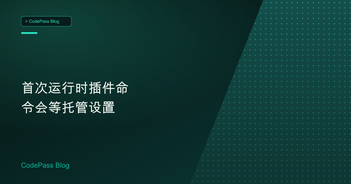 首次运行时插件命令会等托管设置