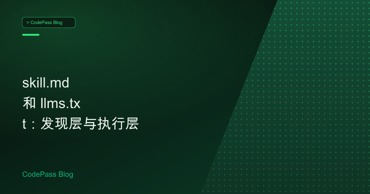 skill.md 和 llms.txt：发现层与执行层