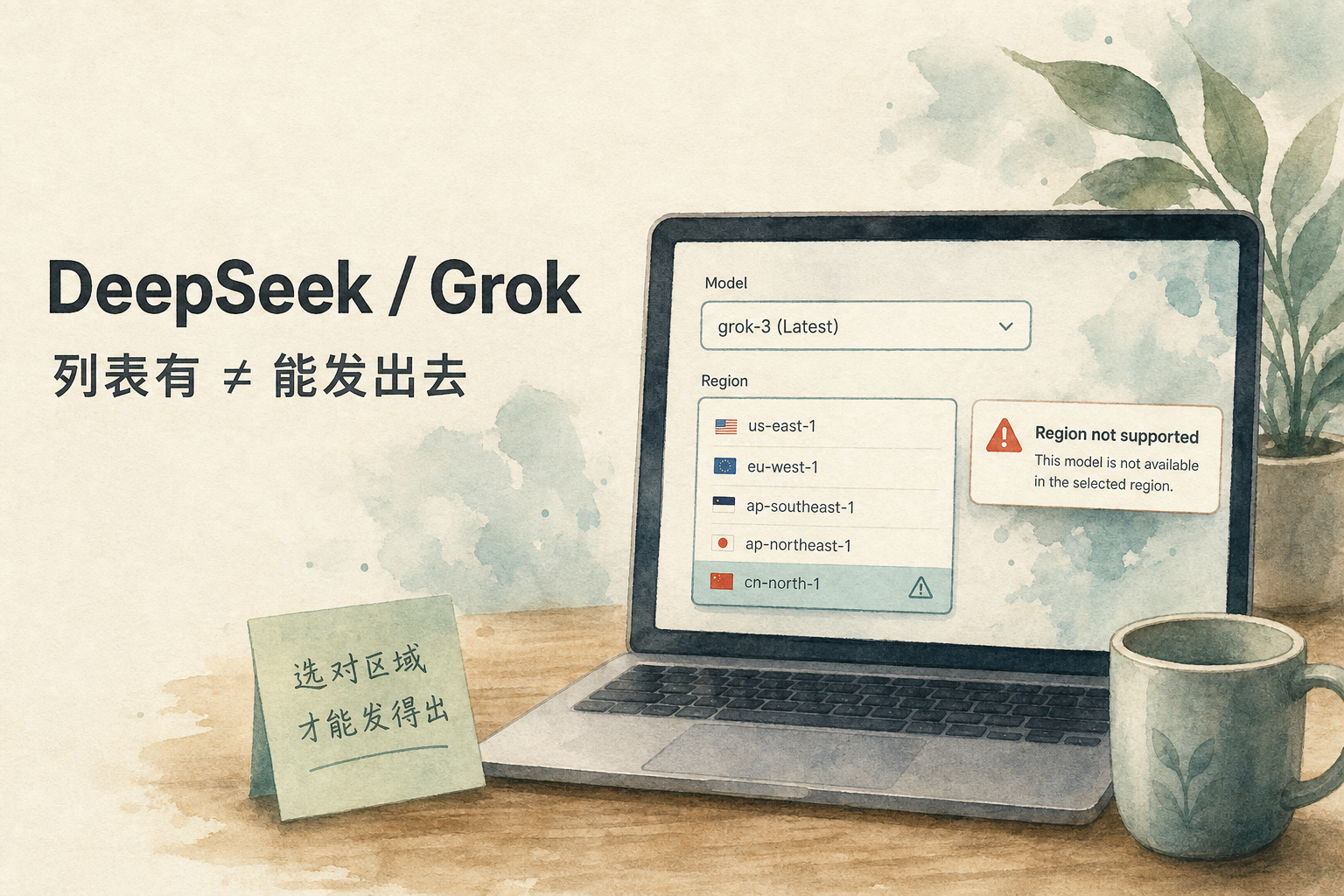 DeepSeek / Grok：列表有不等于能发出去