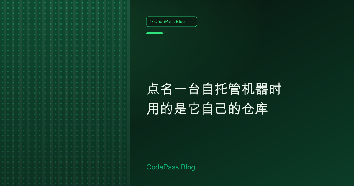 点名一台自托管机器时用的是它自己的仓库