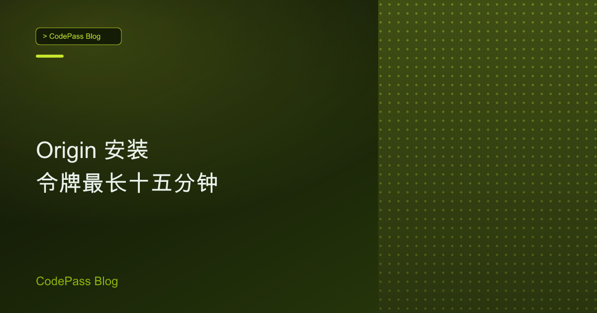 Origin 安装令牌最长十五分钟